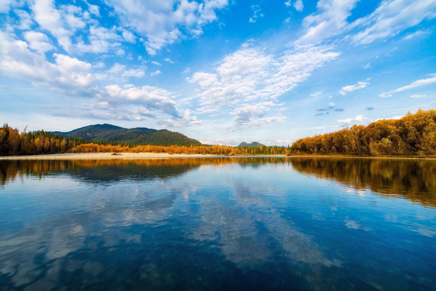 Западные Саяны в октябре. Верховья реки Большой Абакан, Хакасия.. Автор: Nikitin Alexander , Nikitin Alexander