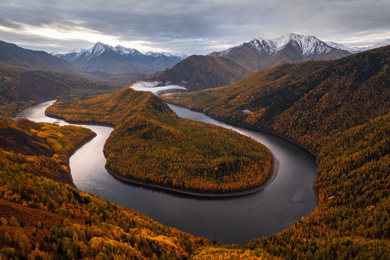 тува, тыва, энисай, сибирь, енисей, пейзаж, красиво, осень, горы Энесайphoto preview