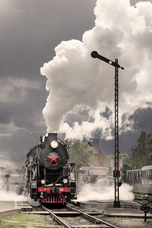 паровоз, сортавала Заповедник минувшей эпохи (серия).Отправление скорого.photo preview