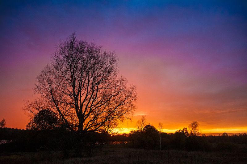 Закат в деревнеphoto preview