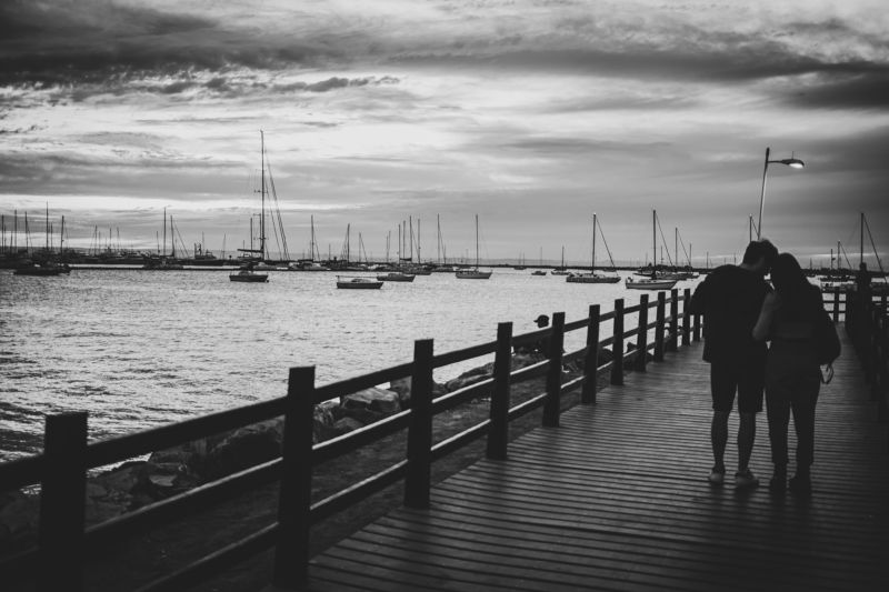 La Paz, Blaco y Negro, BW, Black and White, Couple, Sea,  Noviosphoto preview