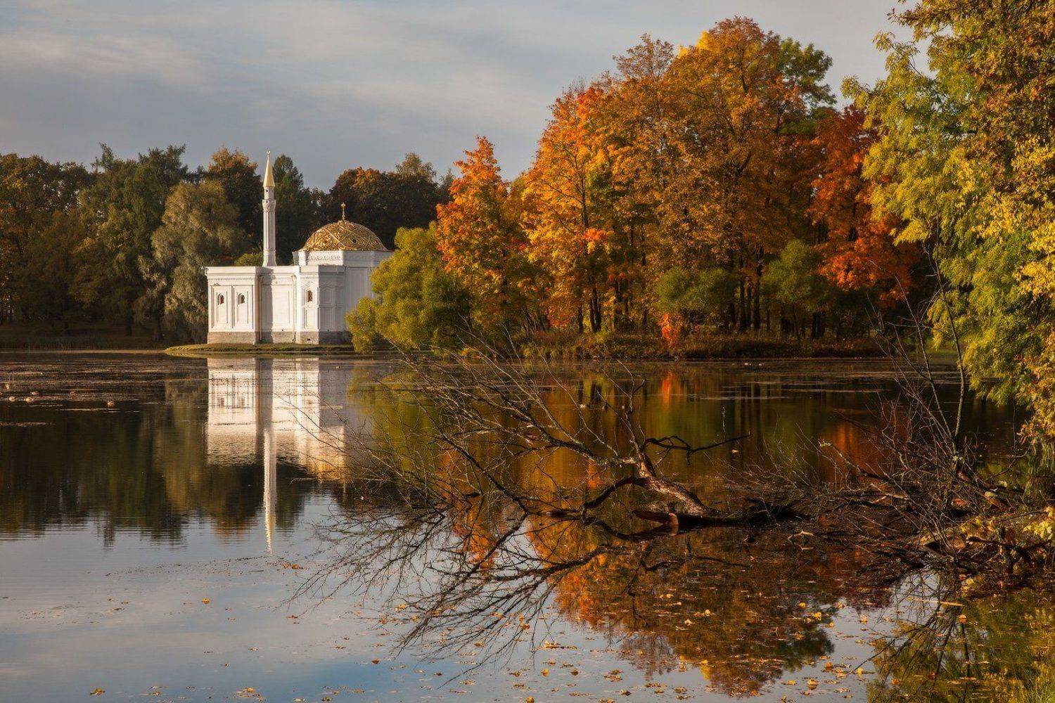 Екатерининский, Екатерининский парк, Осень, Пушкин, Россия, Санкт-петербург, Село, Сентябрь, Утро, Царское, Царское село, Илья Штром