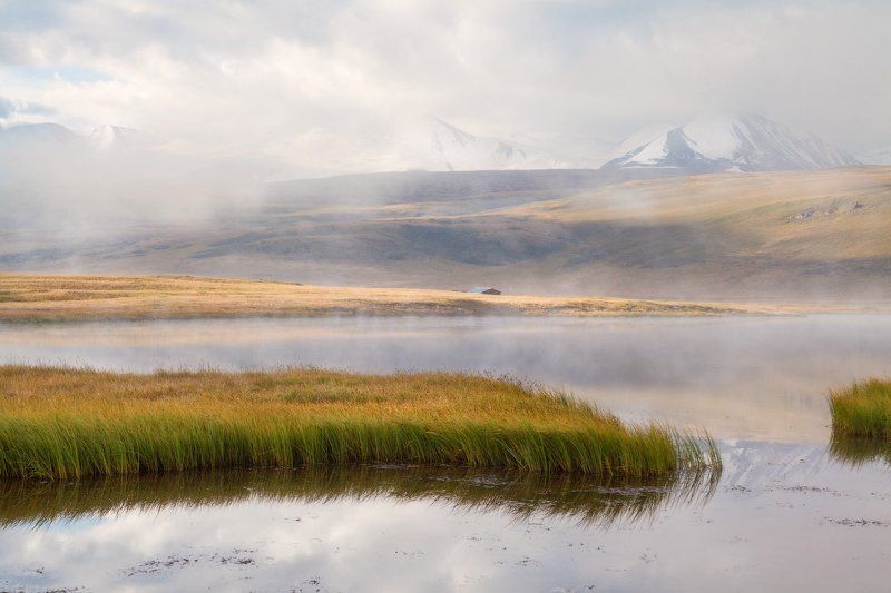 Алтай, Гусиное, Укок Туманный восход на Гусином.photo preview