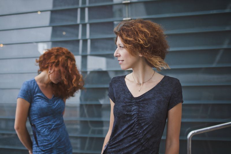 ginger, girls, blue Gingerphoto preview