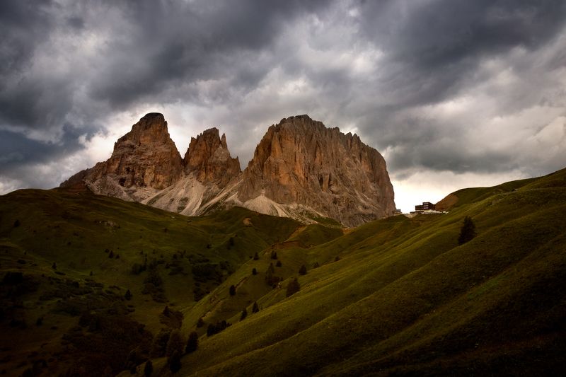 landscape, mountain, Alps, Dolomites, Italy, peaks, nature The Langkofel group, Dolomitesphoto preview