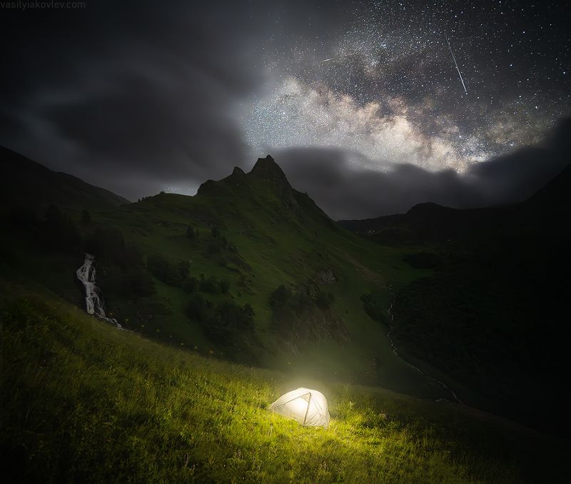 кчр, фототур, яковлевфототур, поход, загеданские, имеретинские, безмолвия, кавказ, имеретинка, загеданка, кавказ, поход Ночь в Карачаево-Черкесииphoto preview