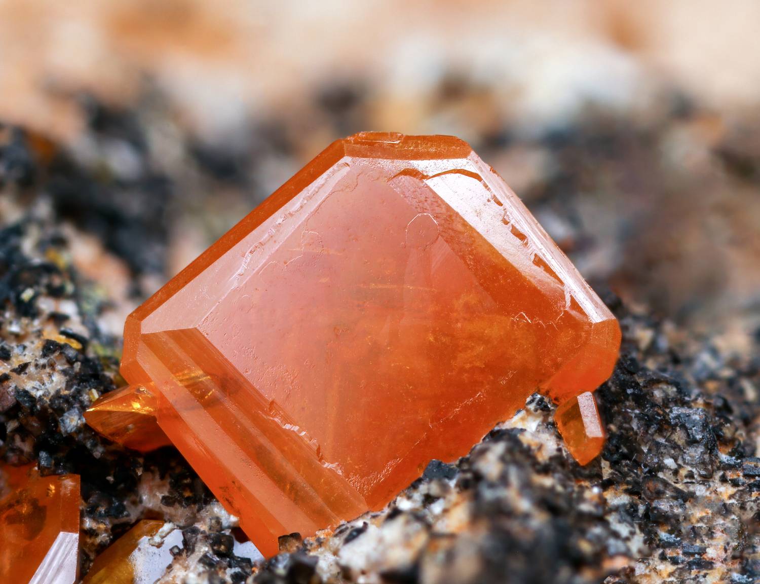 макрофотография, минерал, вульфенит, кристалл, Глеб Коровко