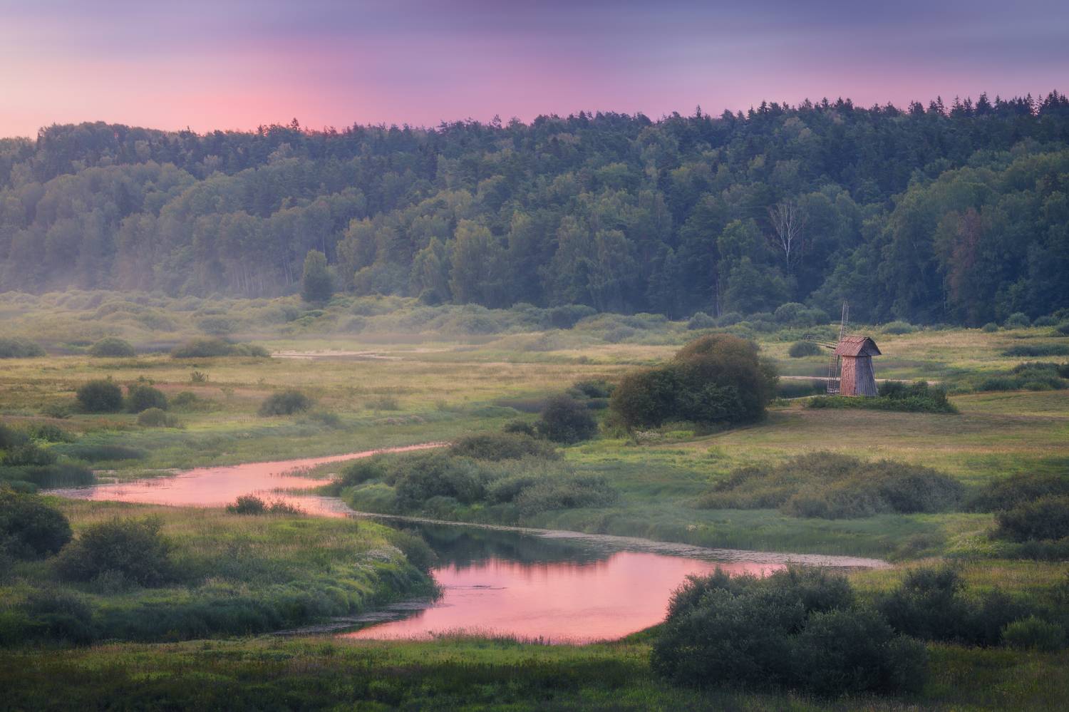 Автор: Андрей пейзаж, рассвет, пушкинские горы, Андрей