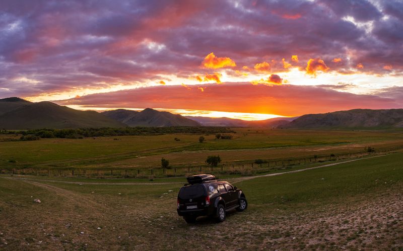 Закат в Тажеранской степи.photo preview