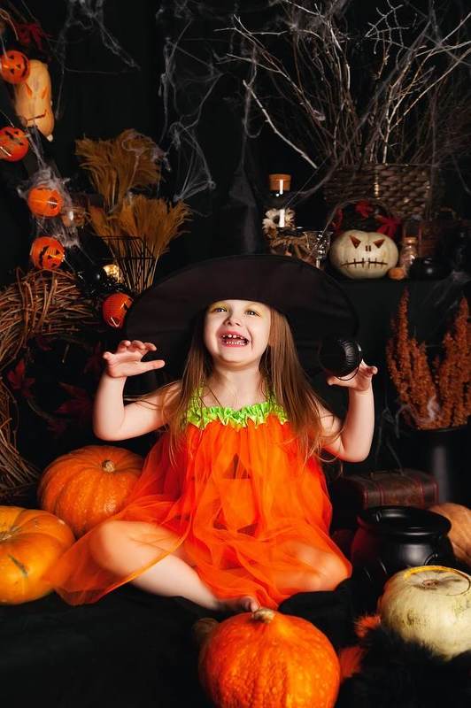 хэллоуин, halloween, портрет, portrait, осень, autumn, children portrait, детский портрет, фотосессия, photoshoot, портрет, студийный портрет, девочка, ведьмочка, студийная фотосессия  фото превью