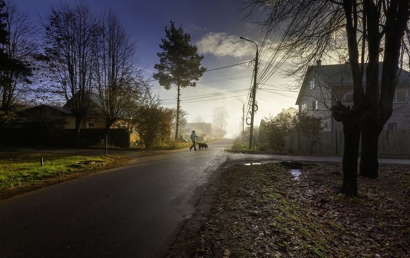 туман и солнце Город, окраины рабочих окраин фото превью