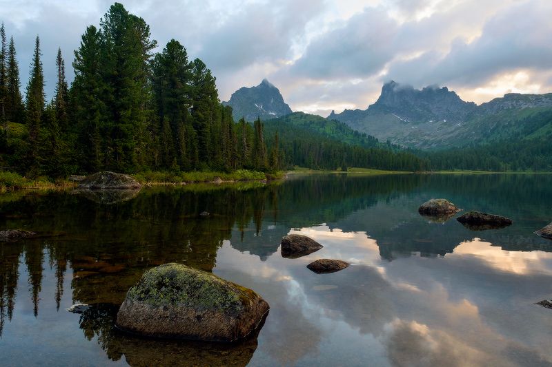 Ергаки, оз. Светлое вечер на Светломphoto preview