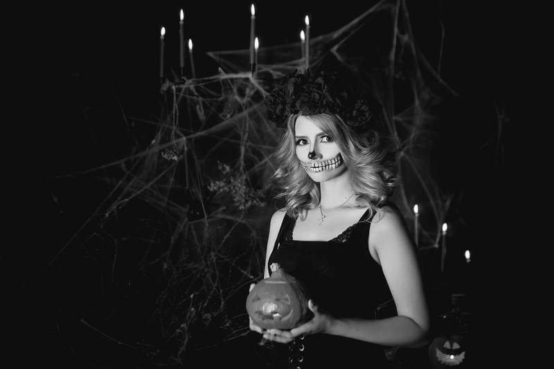 хэллоуин, halloween, портрет, portrait, осень, autumn, female portrait, женский портрет, фотосессия, photoshoot, портрет, студийный портрет, студийная фотосессия, ведьмочка, магия, ведьма  фото превью