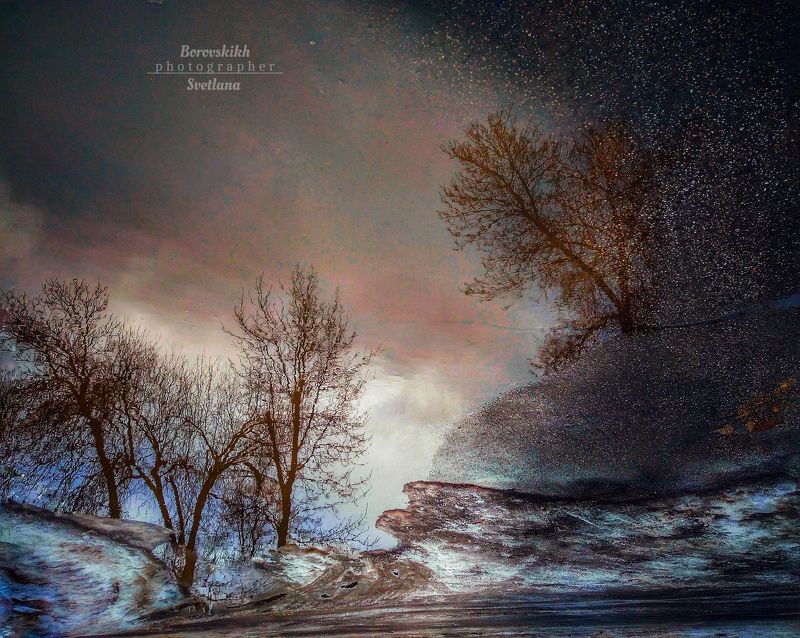 лужа, отражение, отражение в луже, пейзаж, природа Креативные лужиphoto preview