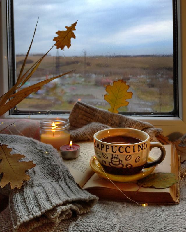 натюрморт, осень, чай, чаепитие, стиль хюгге Уютная осеньphoto preview