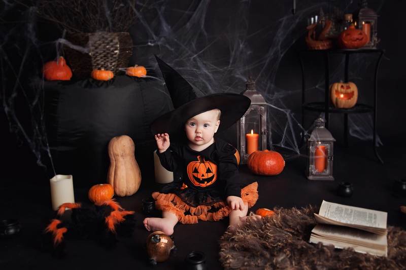 хэллоуин, halloween, портрет, portrait, осень, autumn, children portrait, детский портрет, фотосессия, photoshoot, портрет, студийный портрет, девочка, ведьмочка, студийная фотосессия  фото превью