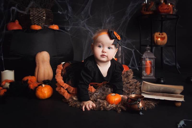 хэллоуин, halloween, портрет, portrait, осень, autumn, children portrait, детский портрет, фотосессия, photoshoot, портрет, студийный портрет, девочка, ведьмочка, студийная фотосессия  фото превью