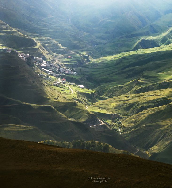 горы, природа, пейзаж, дагестан, село, аул Горный аулphoto preview