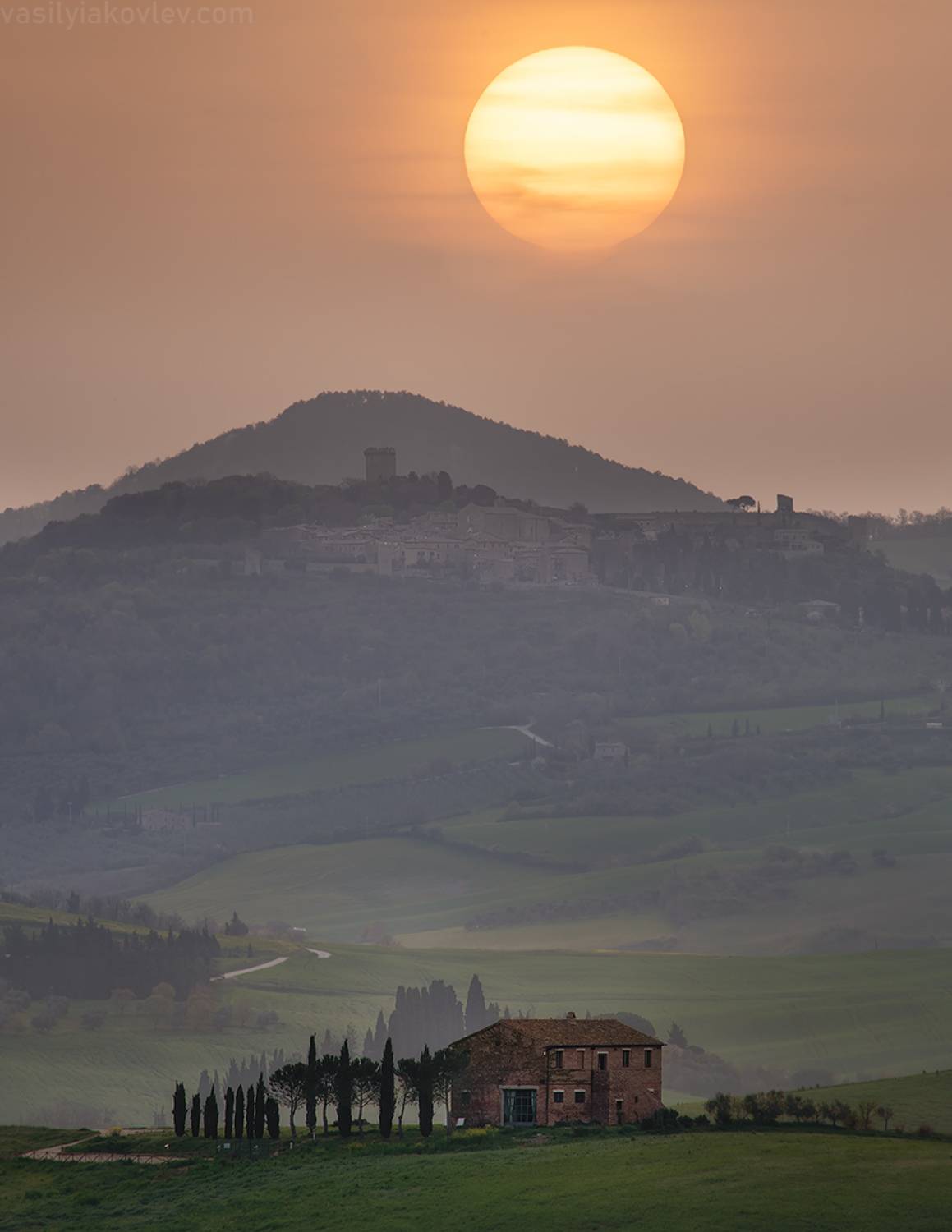 Утро в Тоскане. Автор: Василий Яковлев италия, тоскана, Василий Яковлев