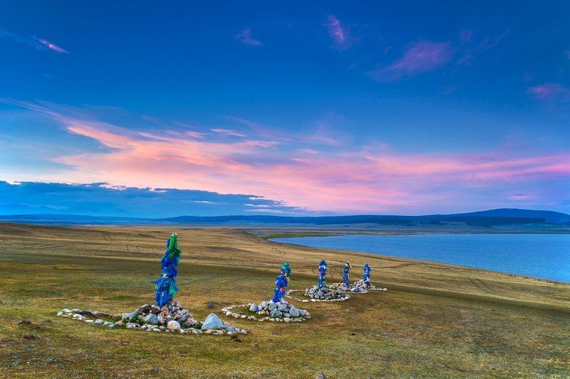 закат, монголия, хубсугул закат на Хубсугулеphoto preview