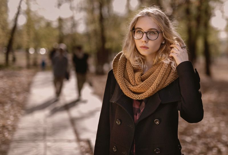 портрет, парк, девушка, осень Портрет Полины в парке.photo preview