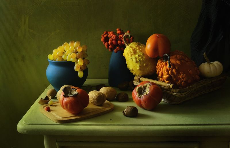 виноград,хурма,осень,цвет,свет ***photo preview