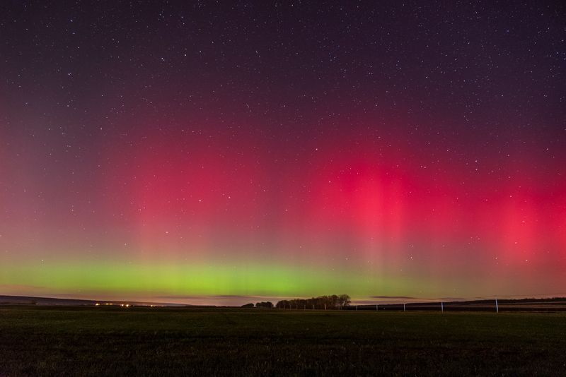 северное сияние, полярное сияние, белгородская область, ночь, небо Северное сияниеphoto preview