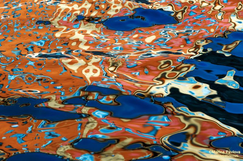 абстракция, акваабстракция, акваграфика, осенние отражение, отражение на воде, парейдолия, канал грибоедова, санкт-петербург, петербургские акварели Осенний акварельный Петербург. Акваграфикаphoto preview