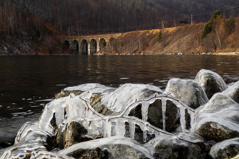 байкал, кбжд, кругобайкалка, мост Мост в устье Большой Крутой губыphoto preview