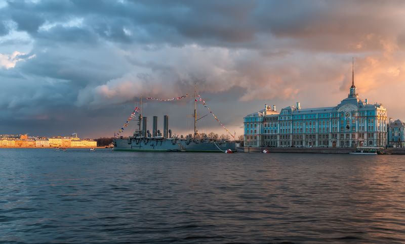 Питер, небо, Аврораphoto preview