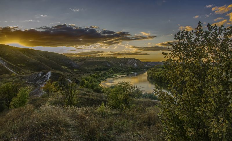 вечер пейзаж путешествия Закат на Сторожевских скалахphoto preview