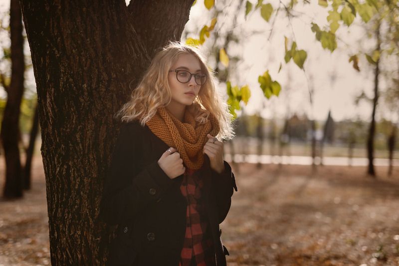 портрет, парк, девушка, осень Портрет для Полины.photo preview