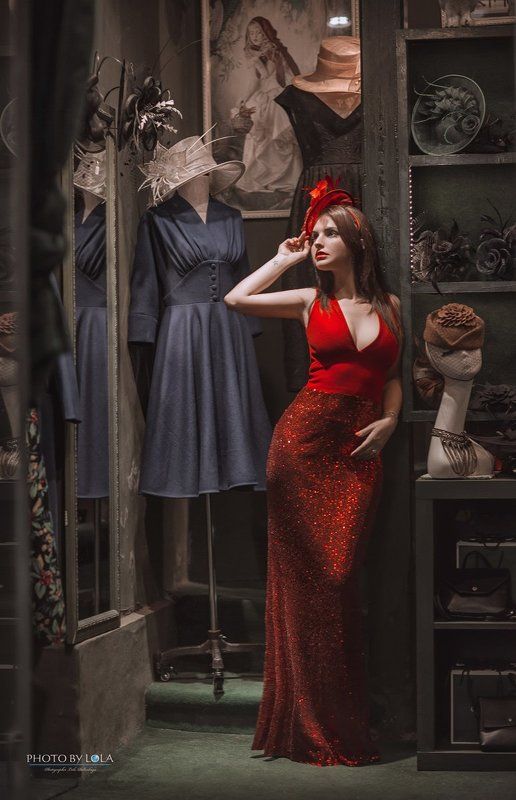 шанхай, девушка, красавица, шляпки, магазин, ретро ***photo preview