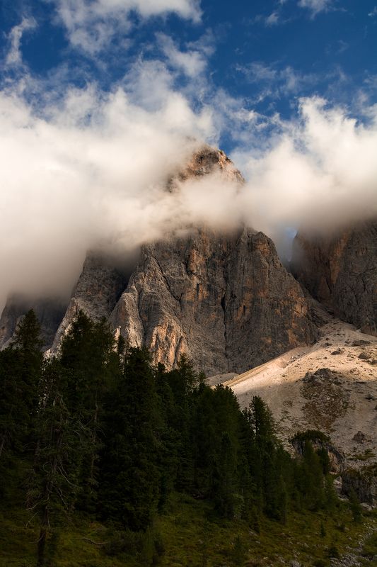 landscape, mountain, peak, clouds, Italy, Dolomites Доломити, Италияphoto preview
