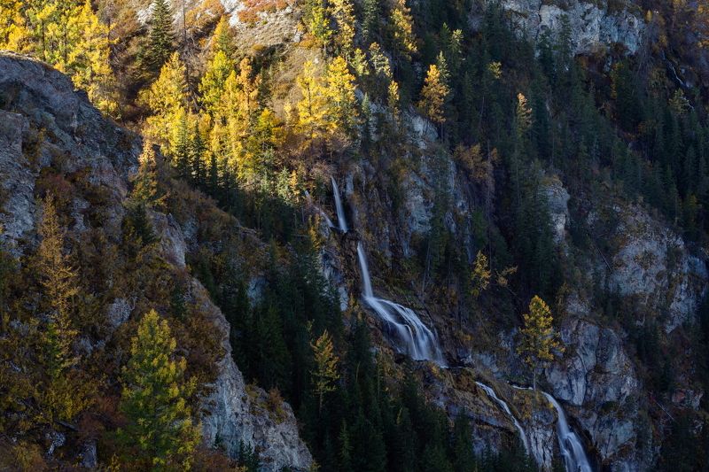 алтай, водопад, левый карасу ***photo preview