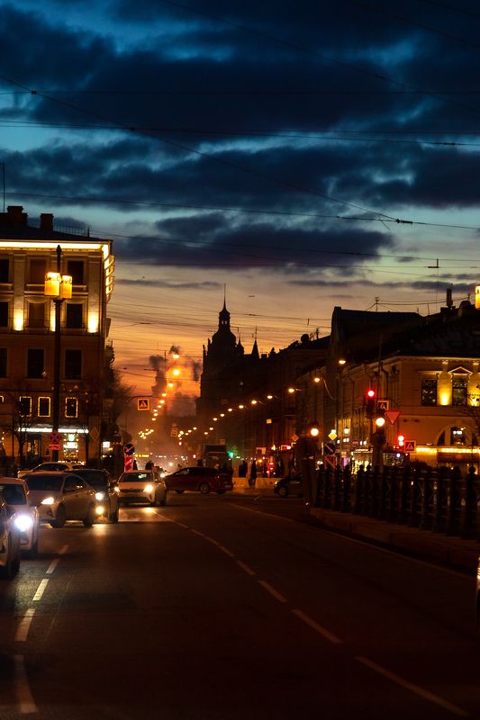 город, вечер, осень, санкт-петербург Догорал осенний деньphoto preview