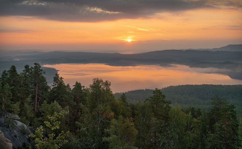 пейзаж, рассвет, утро, шихан, аракуль, урал, природа, лето, тишина Утренняя дымкаphoto preview