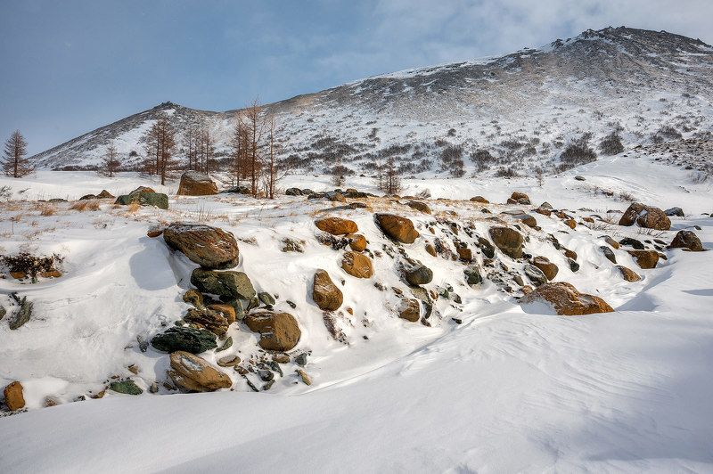 ямал, пейзаж, снег, сугробы, зима, природа, камни Нефритовая долинаphoto preview