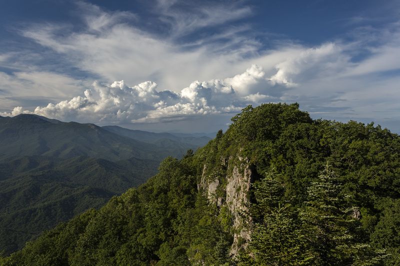 горы, облака, тайга photo preview