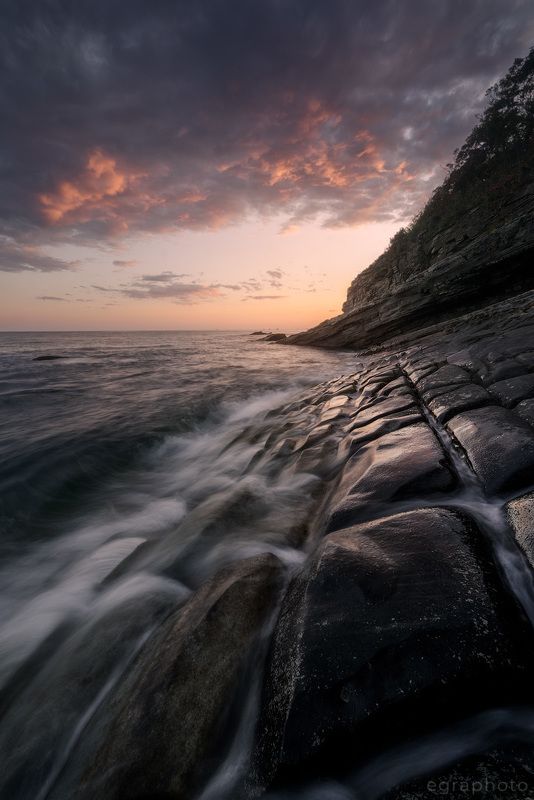 russia, primorye, primorsky krai, far east, россия, приморский край, приморье, дальний восток Вид на закат с хребта выныривающего драконаphoto preview