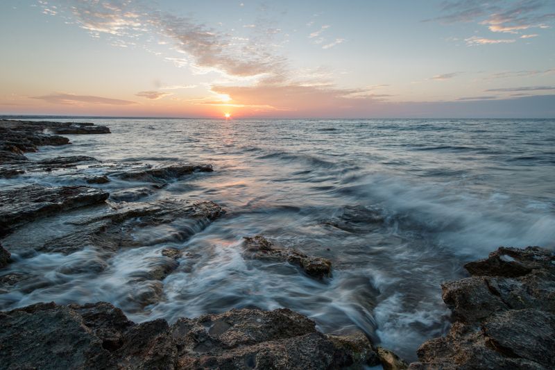 море, крым, рассвет, пейзаж, crimea Рассвет в Марьино фото превью