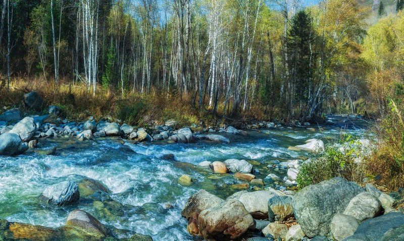 Зелено-синяя осеньphoto preview