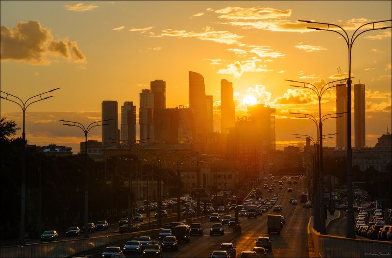 москва, закат, вечер, сити, небоскребы Ситиphoto preview