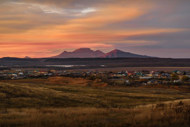 Кавказ, горы, закат, Бештау Ноябрьский закатphoto preview