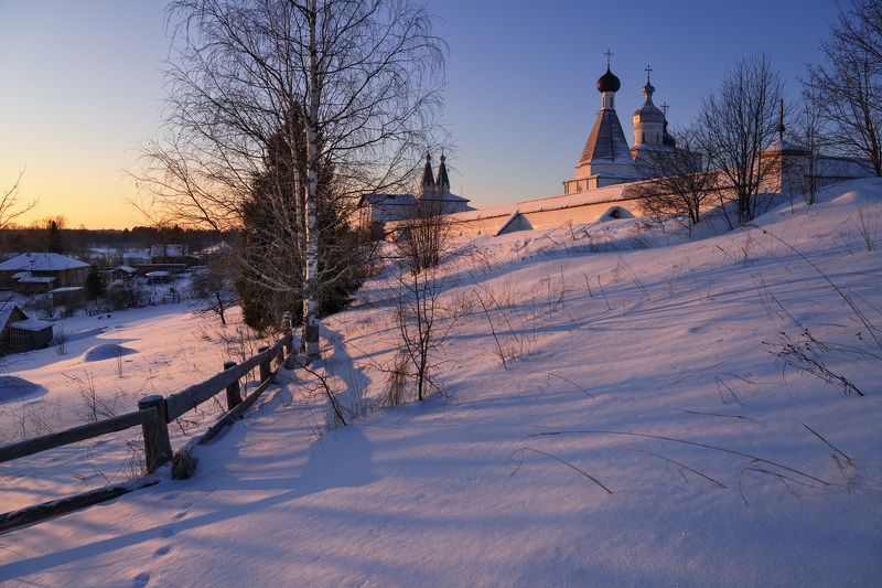 ферапонтово, зима, вечер Вечернее солнцеphoto preview