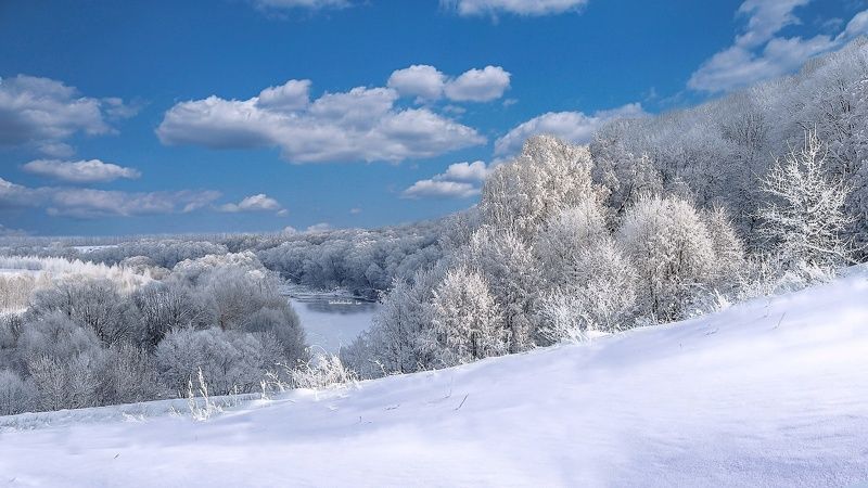 зима, иней, река быстрая сосна, ливны, шатилова гора, Зима фото превью