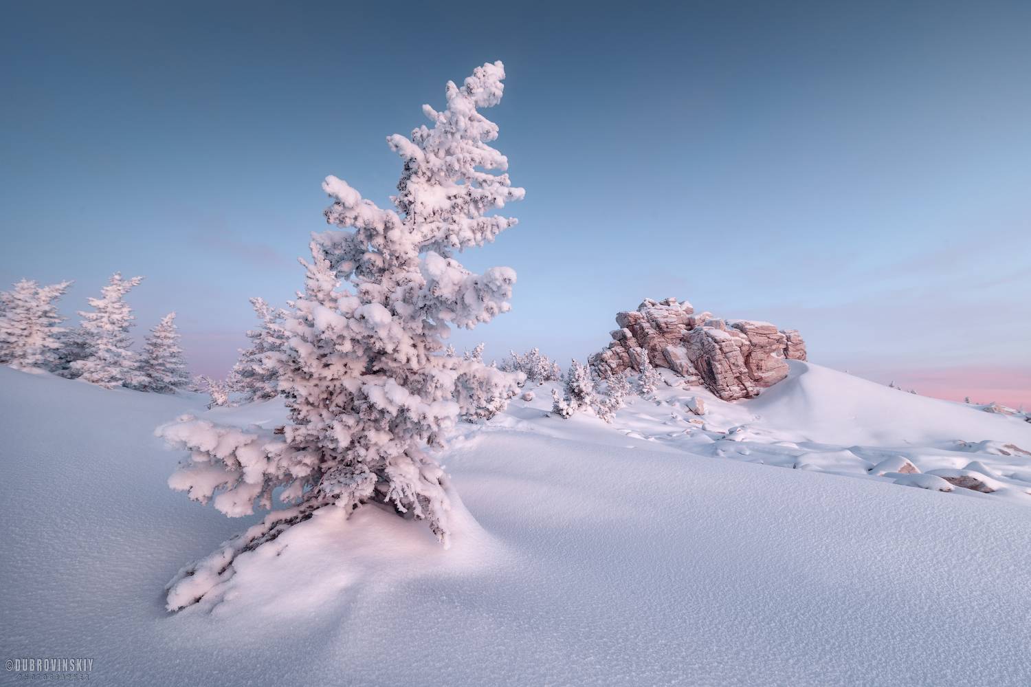 зюраткуль, южный урал, горы, зима, урал, рассвет, Дубровинский Михаил