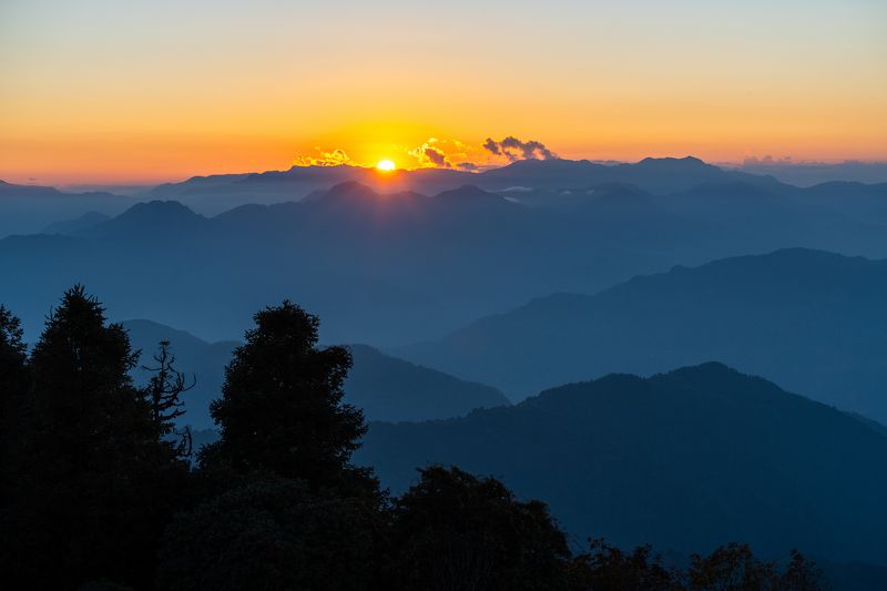 непал, гималаи, закат, горы, nepal, himalaya, sunset, mountains  фото превью