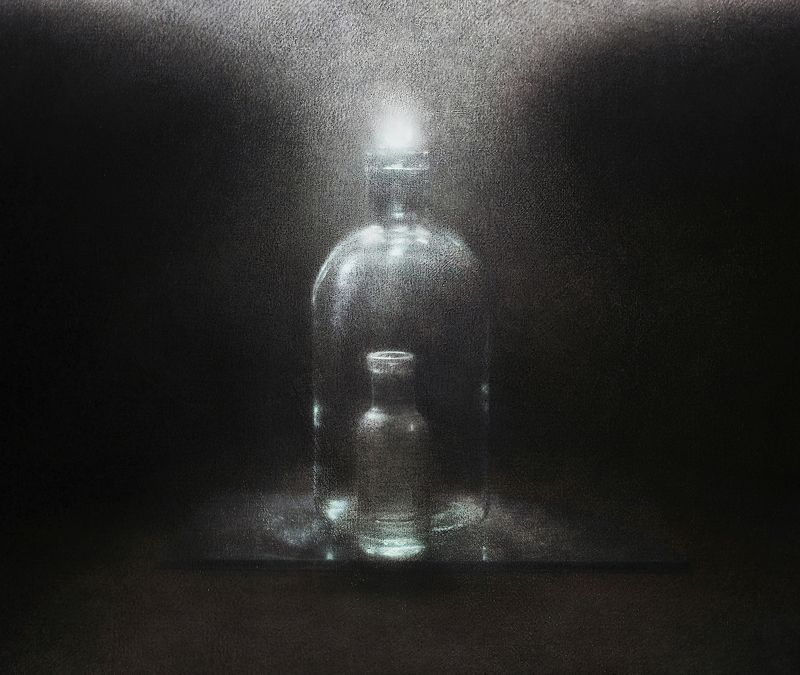 натюрморт, стекло, чёрно-белое, настроение Рождение нового снаphoto preview