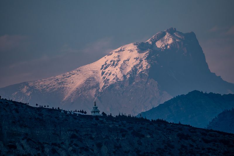непал, гималаи, горы, ступа, nepal, himalaya, mountains, stupa  фото превью